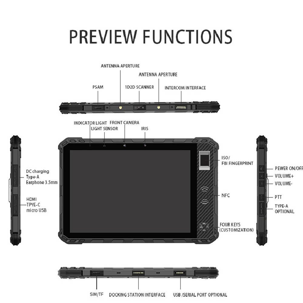 Tablet biometrik android IP68