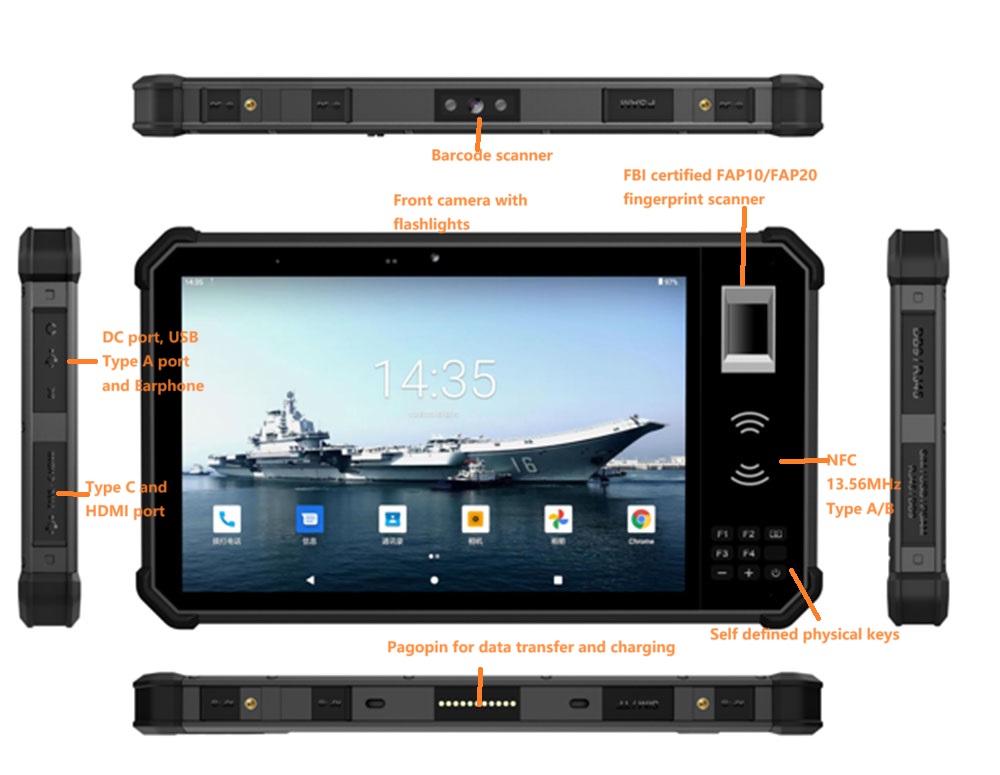 Tablet biometrik IP68