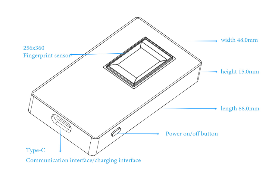 ID registration Bluetooth fingerprint scanner