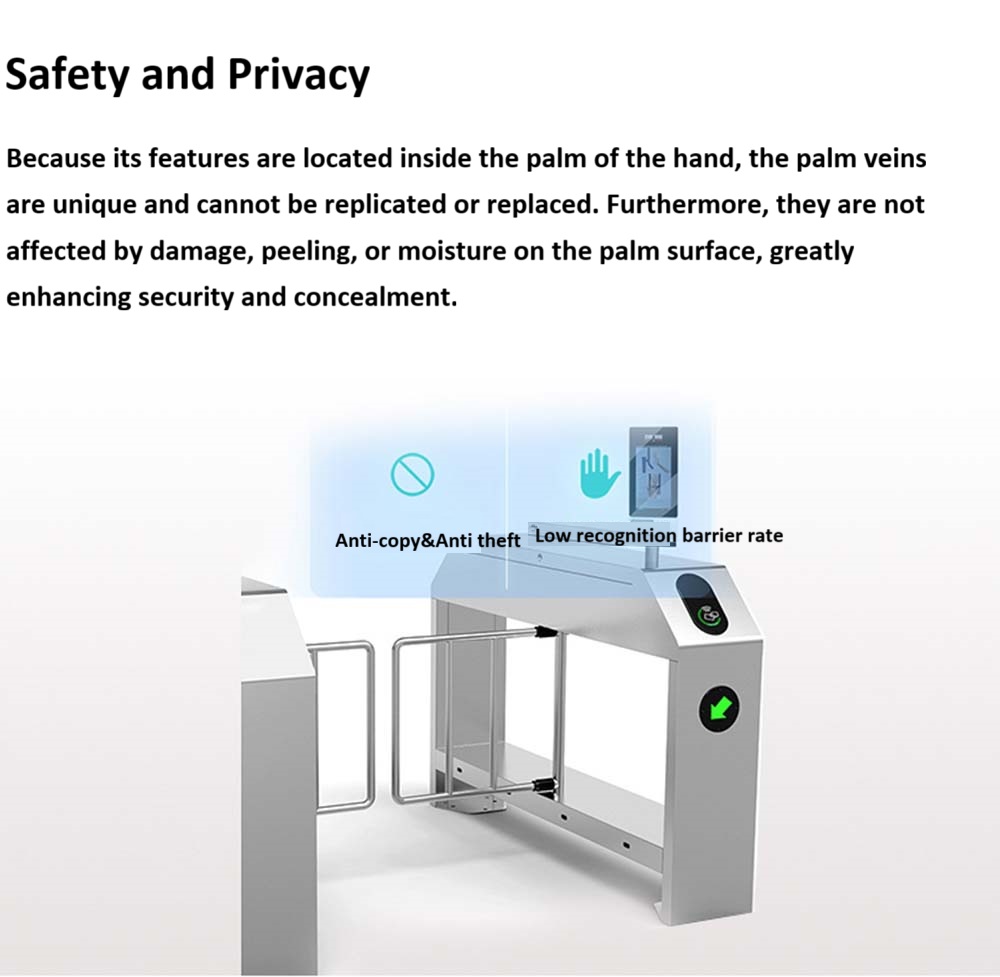 High secure palm vein reader